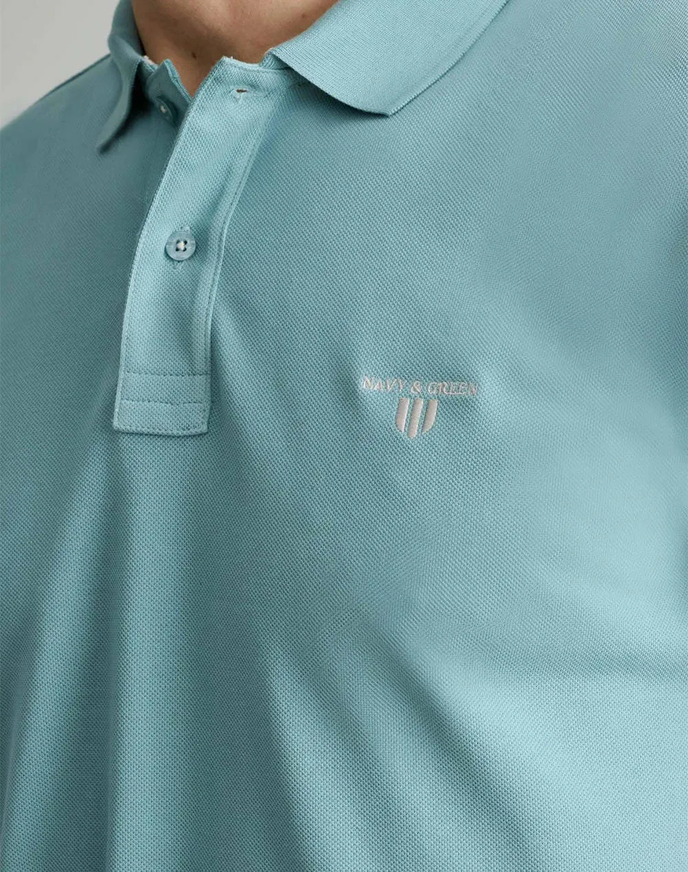 NAVY&GREEN POLO SHIRT-CUSTOM FIT