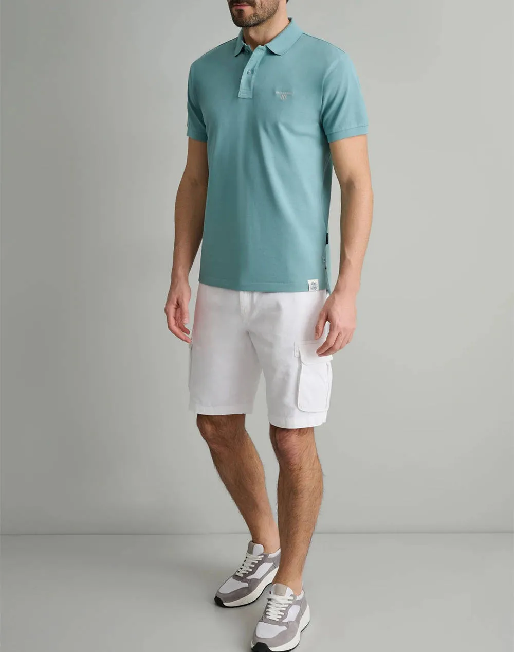 NAVY&GREEN POLO SHIRT-CUSTOM FIT