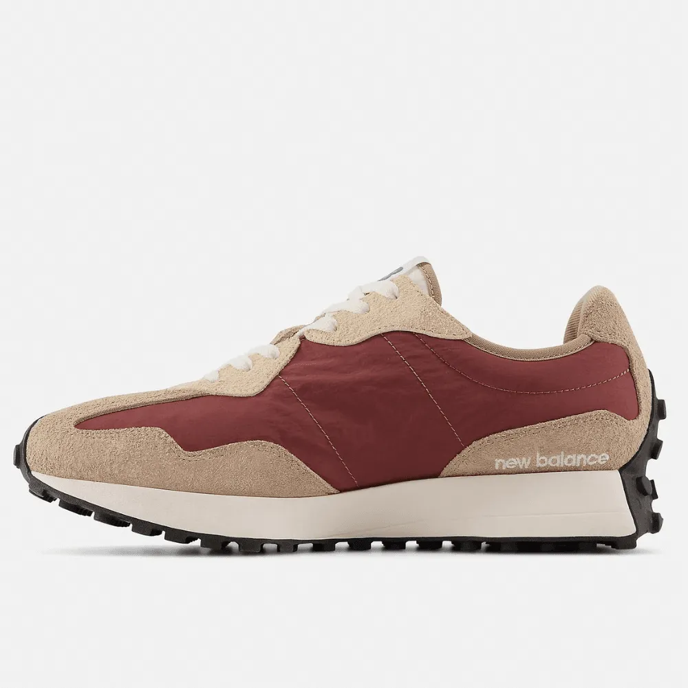 New Balance Mens 327 Beige with Terracotta