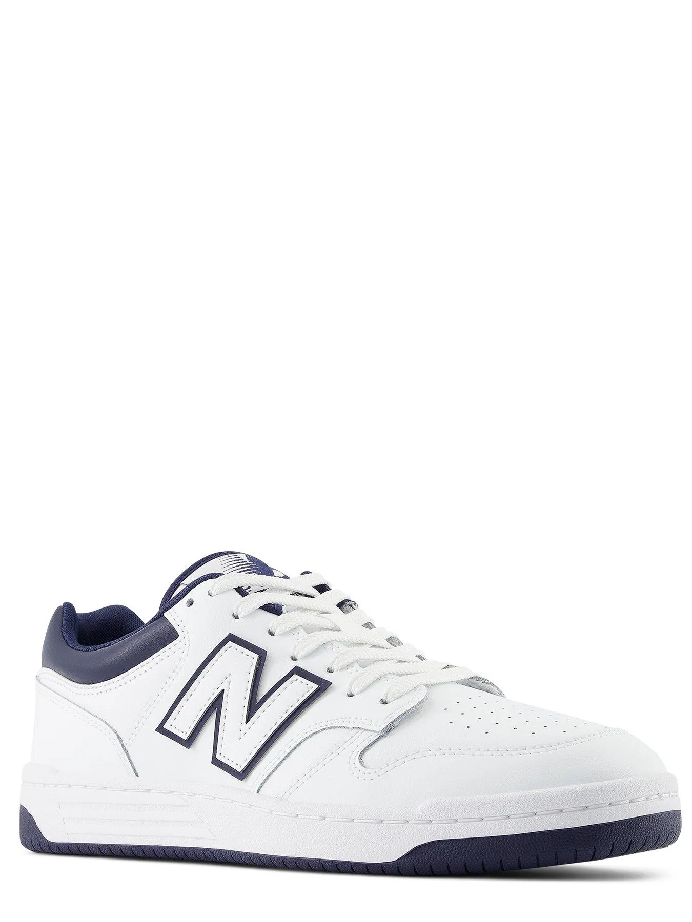 New Balance Mens 480L Trainers - White/Navy