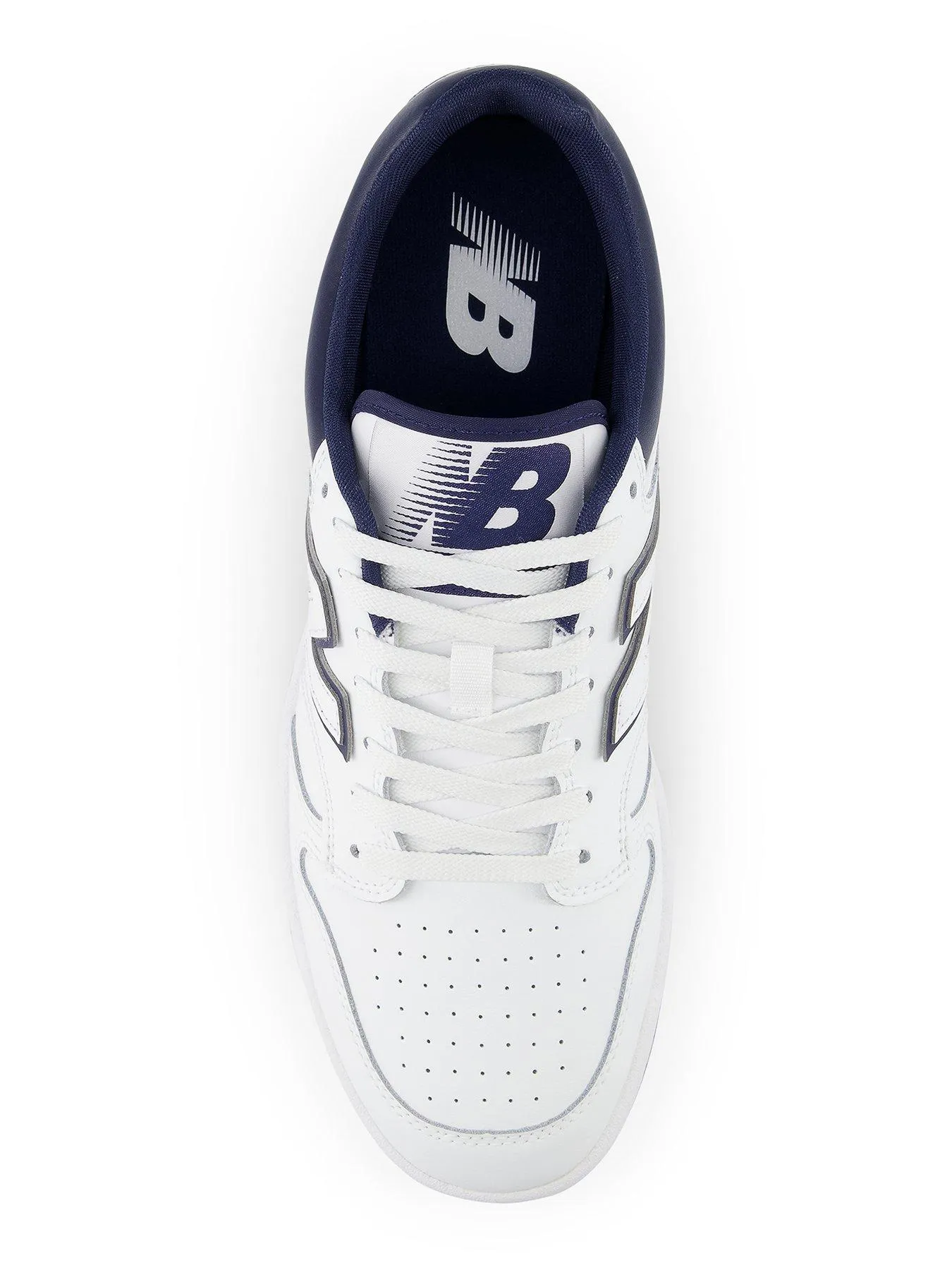 New Balance Mens 480L Trainers - White/Navy