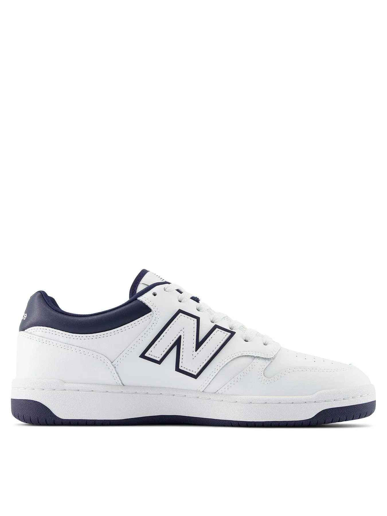 New Balance Mens 480L Trainers - White/Navy