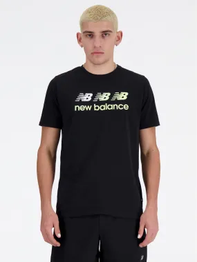 New Balance Mens Training Heathertech Graphic T-shirt - Black