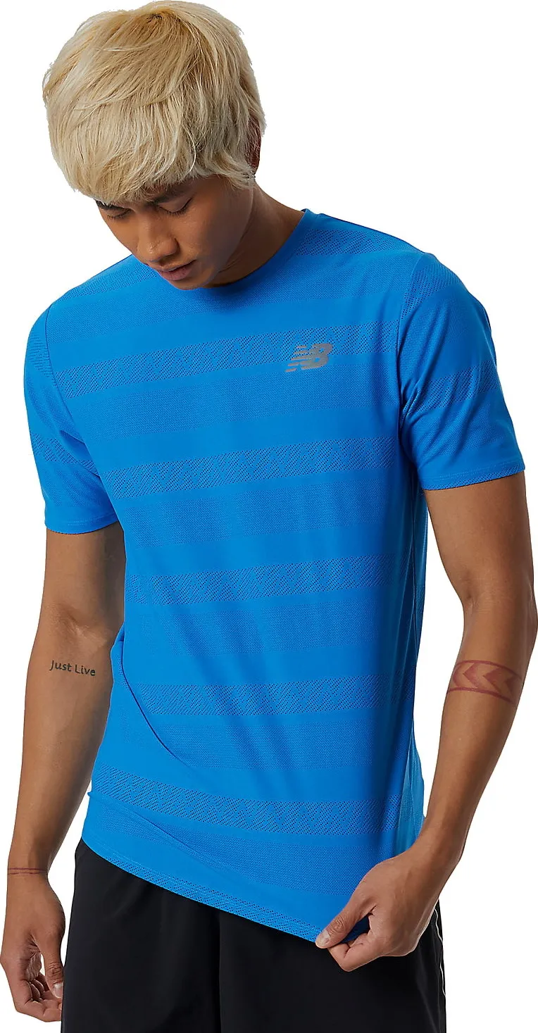 New Balance Men's Q Speed Jacquard Short Sleeve (2022) Serene Blue | Buy New Balance Men's Q Speed Jacquard Short Slee