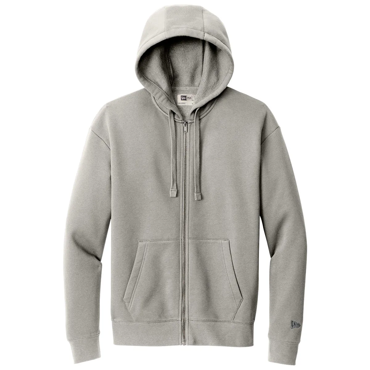 New Era Men's Rainstorm Grey Heritage Fleece Full-Zip Hoodie