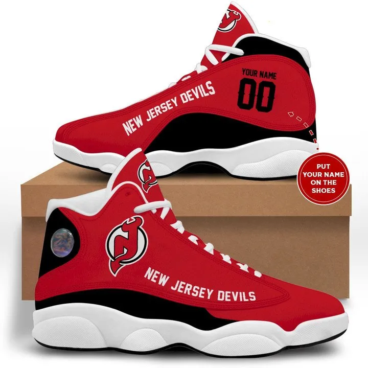 New Jersey Devils Personalized Air Jordan 13 Sneakers For Men Women