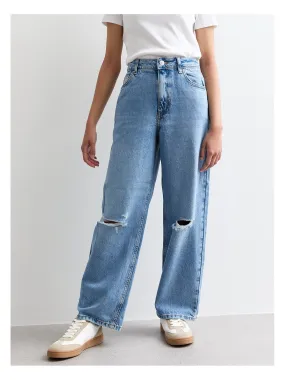 New Look 915 Girls Blue Wide Leg Jeans