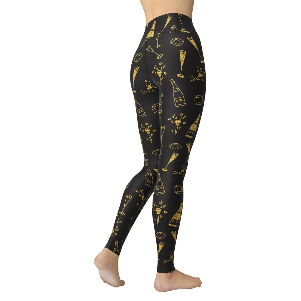 New Year Celebration Yoga Leggings