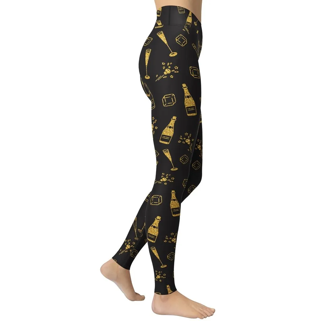 New Year Celebration Yoga Leggings