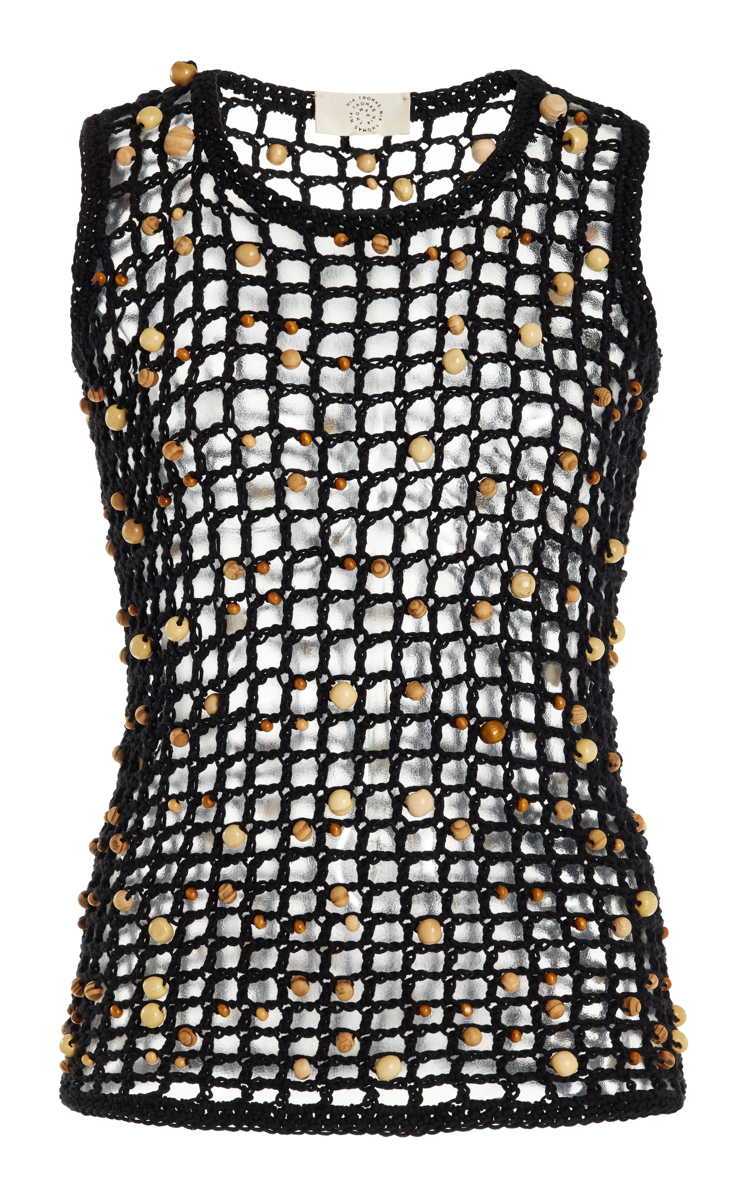 Nia Thomas Juan Beaded Cotton Vest