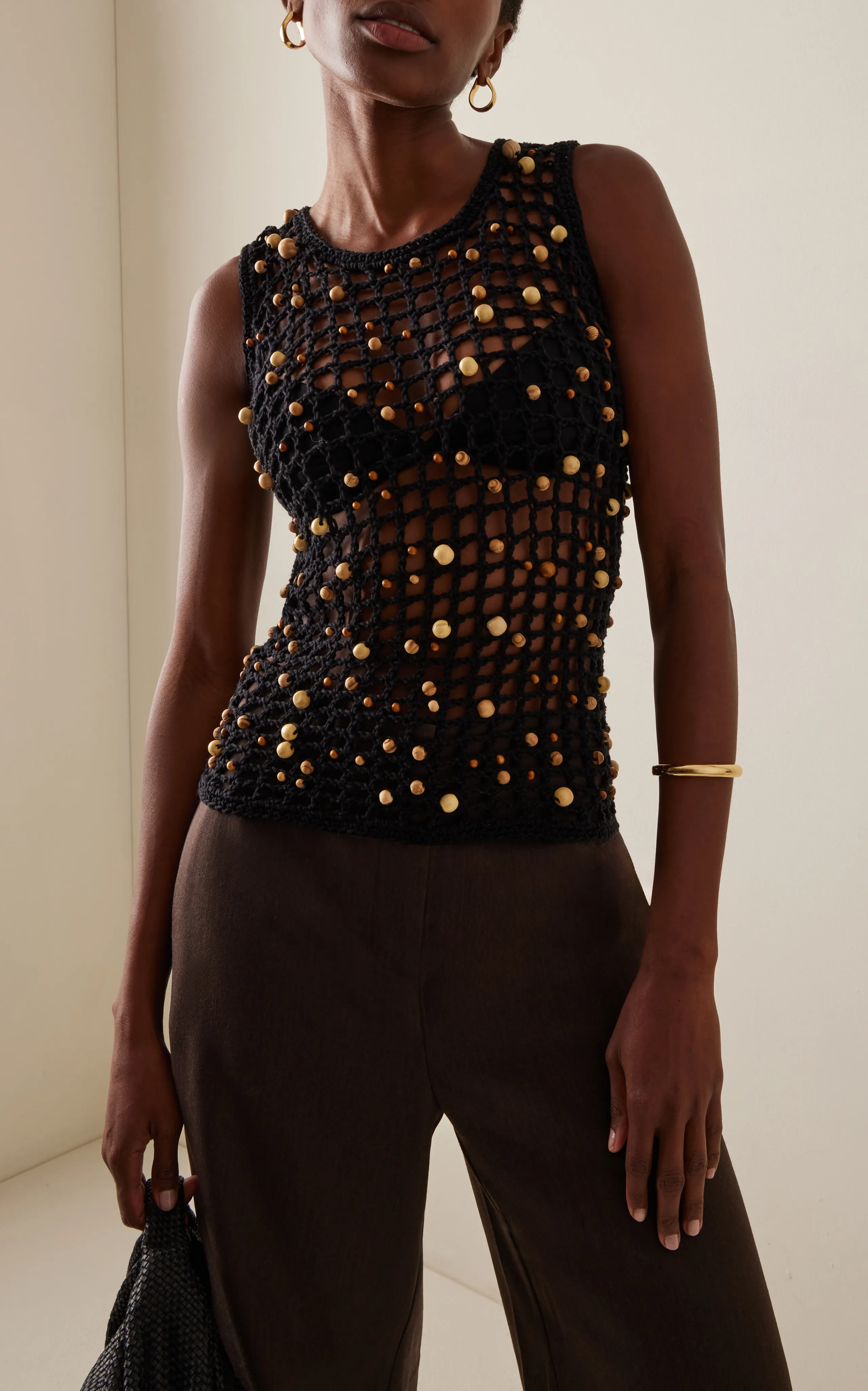 Nia Thomas Juan Beaded Cotton Vest