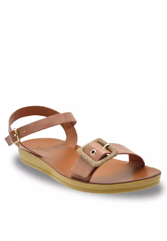 NOVENI Noveni Sling Back Faux Leather Strap Casual Sandals