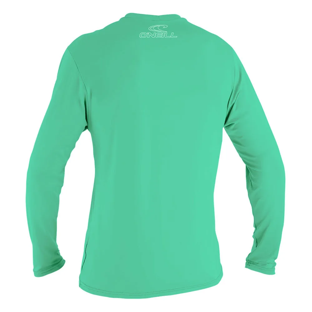 O'Neill Youth Basics Skins Long Sleeve Rash Vest - Light Aqua