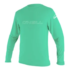 O'Neill Youth Basics Skins Long Sleeve Rash Vest - Light Aqua