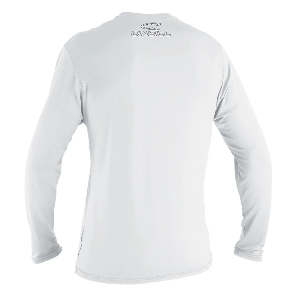 O'Neill Youth Basics Skins Long Sleeve Rash Vest - White