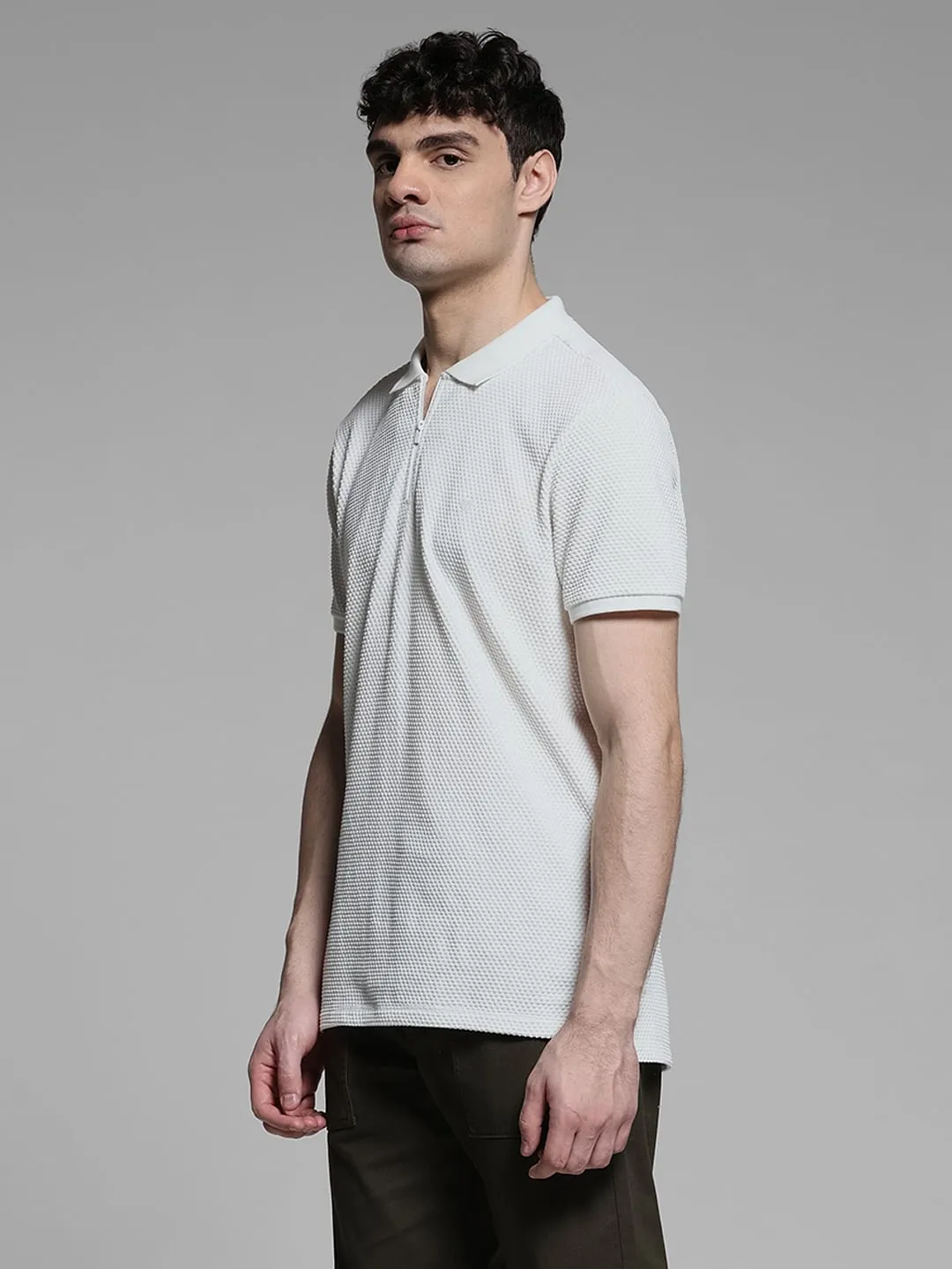 Off-White Jacquard Polo T-shirt