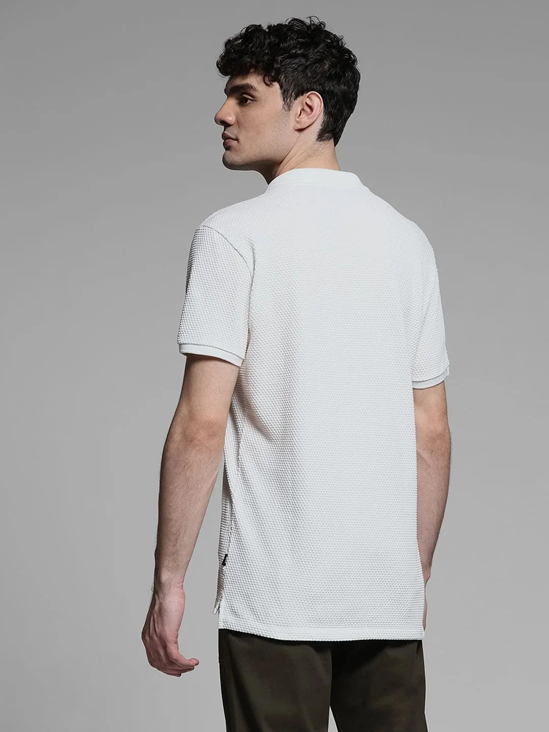 Off-White Jacquard Polo T-shirt