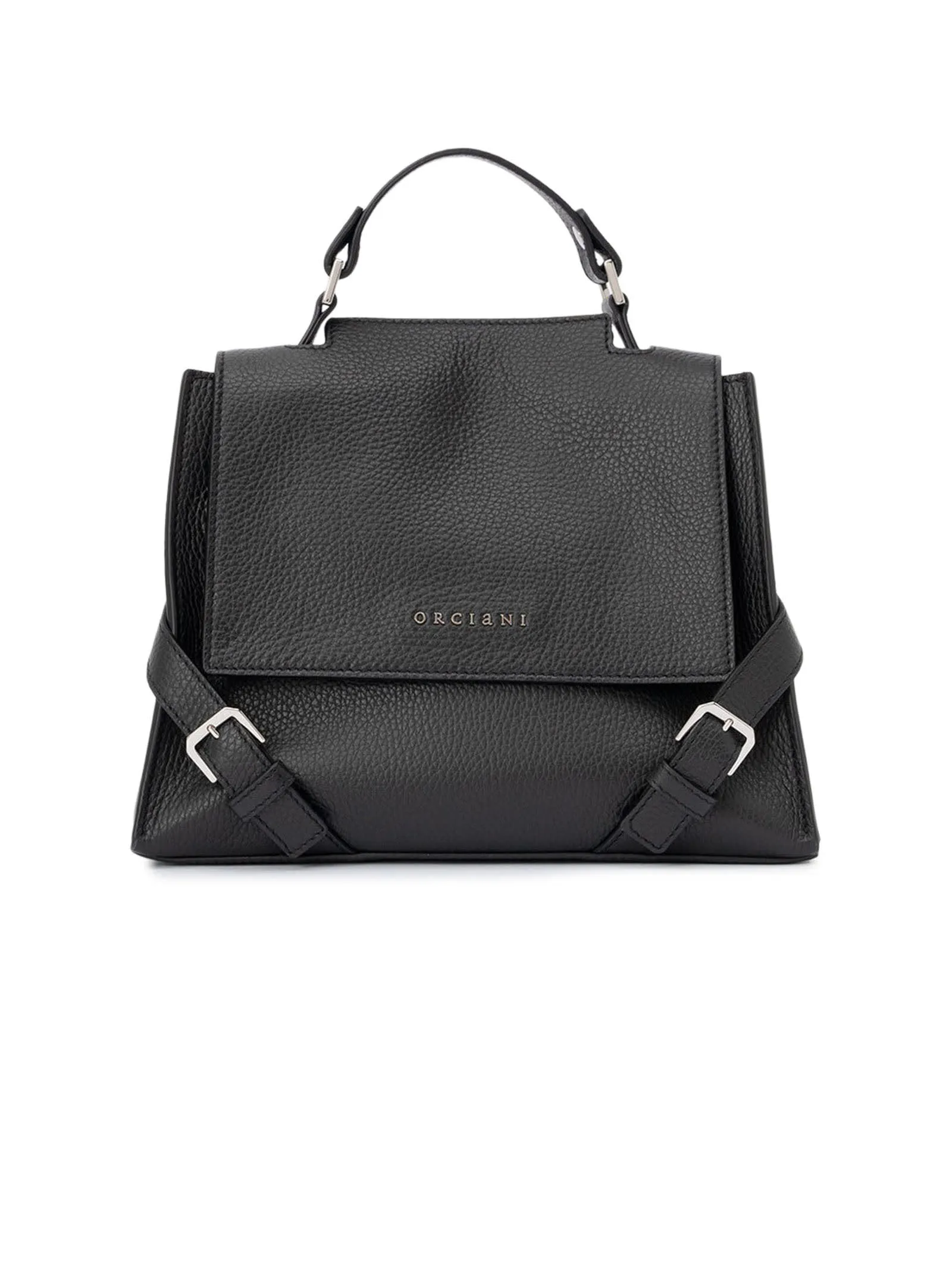 Orciani Sveva Small Sense Bag In Black Leather