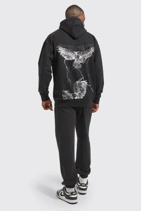 Oversized Bird Hooded Tracksuit