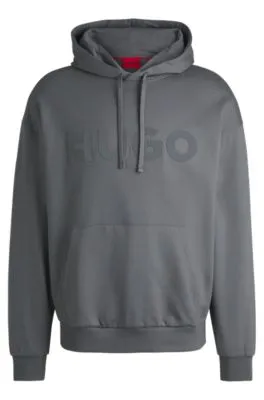 Oversized-fit hoodie in cotton terry with tonal logo