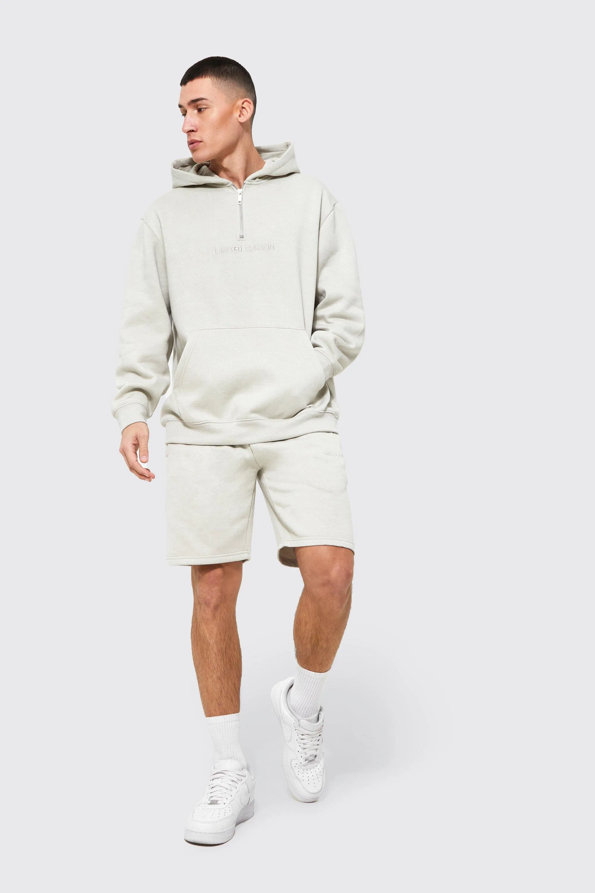 Oversized Limited Zip Hooded Short Tracksuit