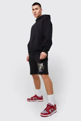 Oversized Man Ofcl Hooded Short Tracksuit