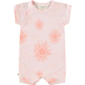 Paige Lauren Baby Sun Burst Slub Rib Romper, Sun Burst Orange