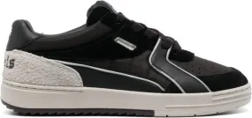 Palm Angels University panelled leather sneakers Black