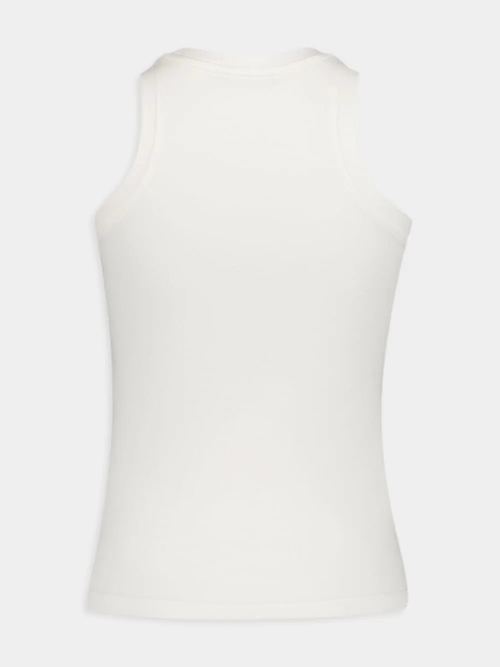 PB Embroidered White Tank Top