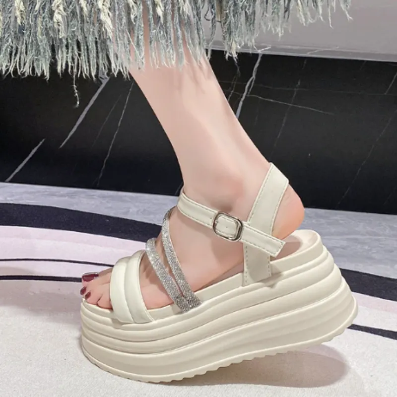 Pearl Radiance Platform Sandals