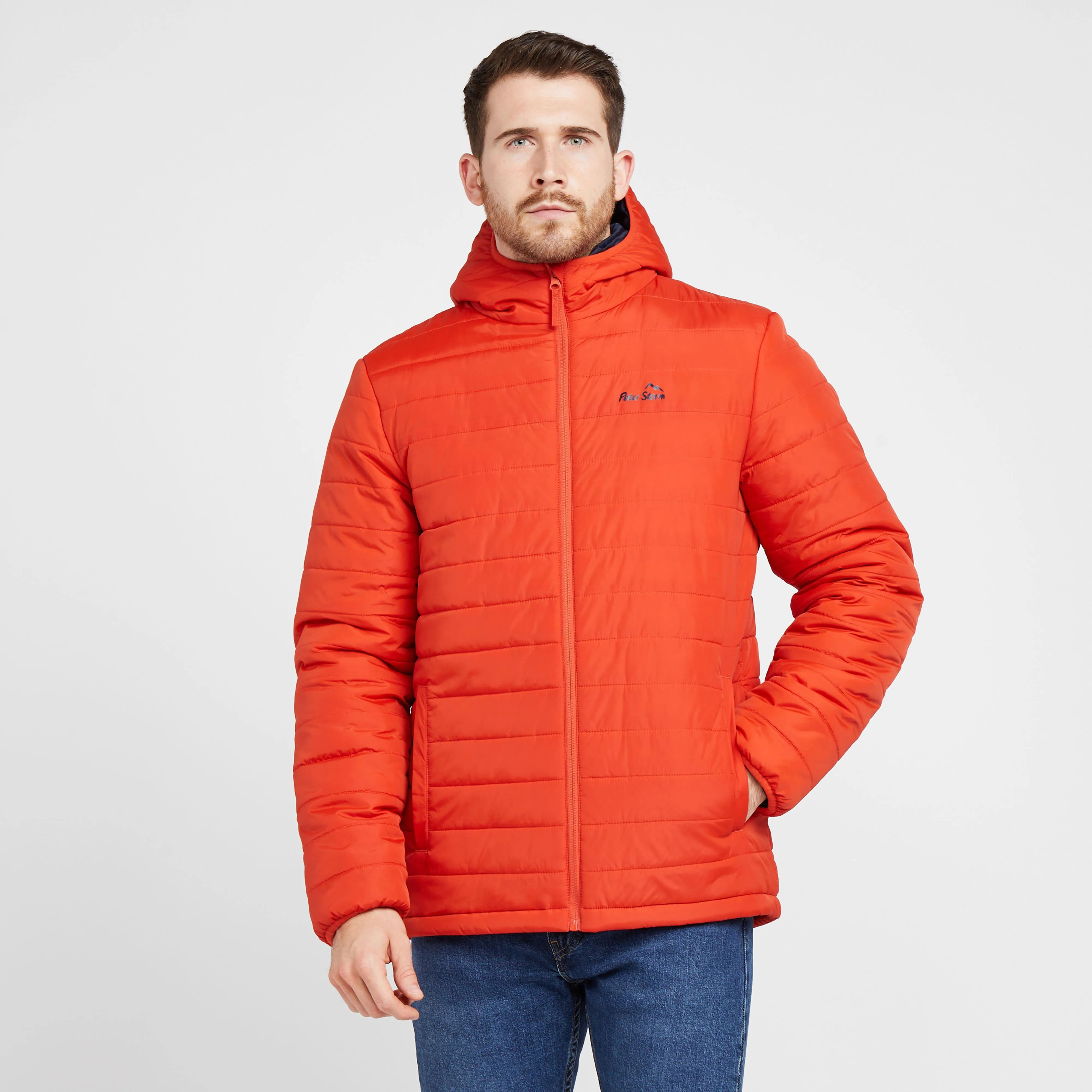 Peter Storm Mens Blisco II Hooded Jacket Orange | Ultimate Outdoors