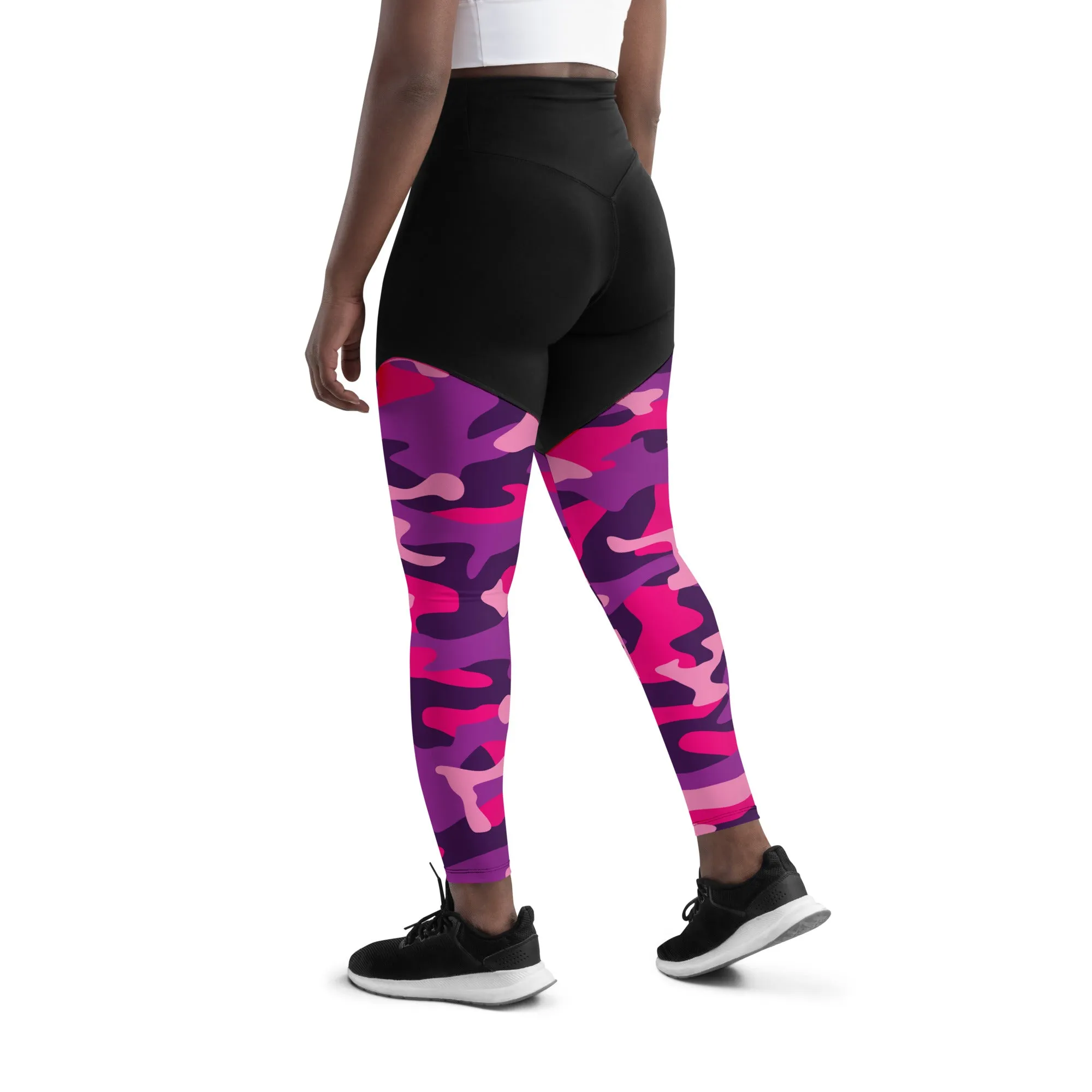 Pink & Purple Camo Compression Leggings