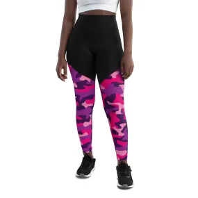 Pink & Purple Camo Compression Leggings