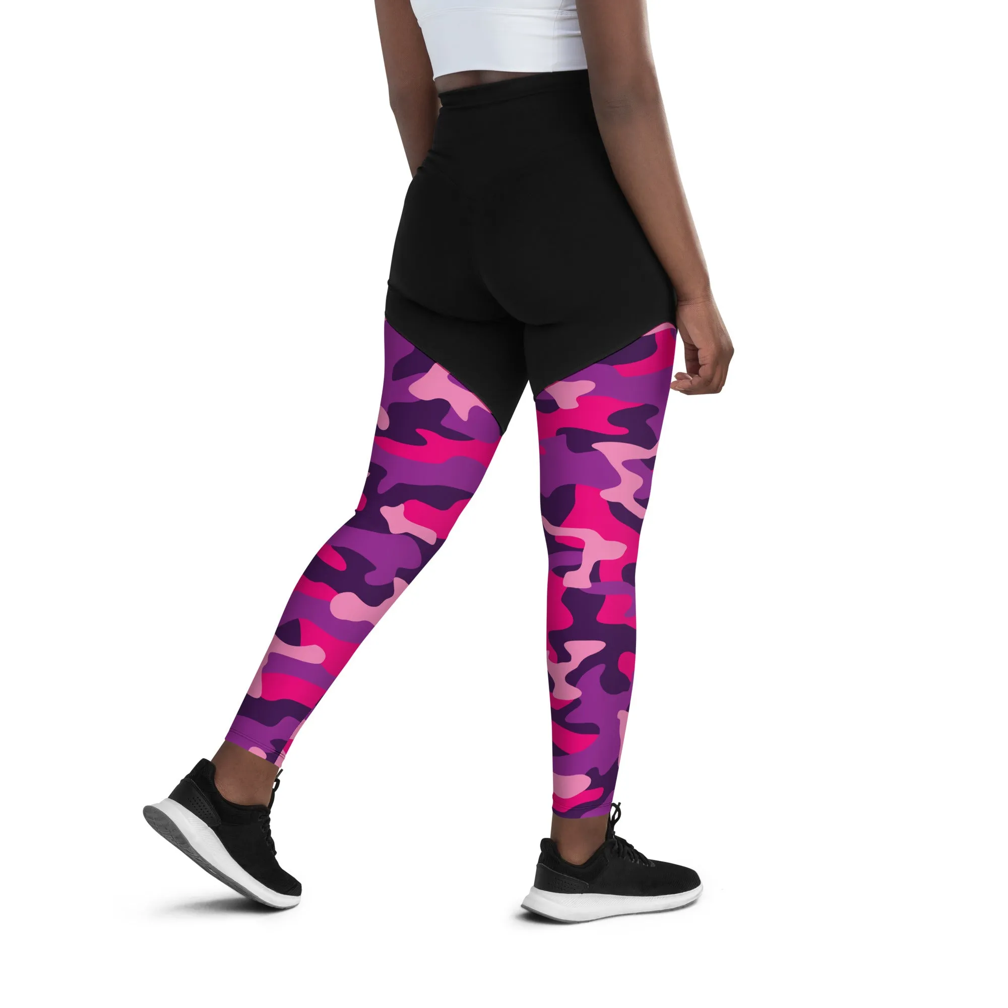 Pink & Purple Camo Compression Leggings