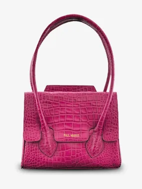 Pink Leather Handbag - Colette S Alligator Cocktail Tourmaline | PAUL MARIUS