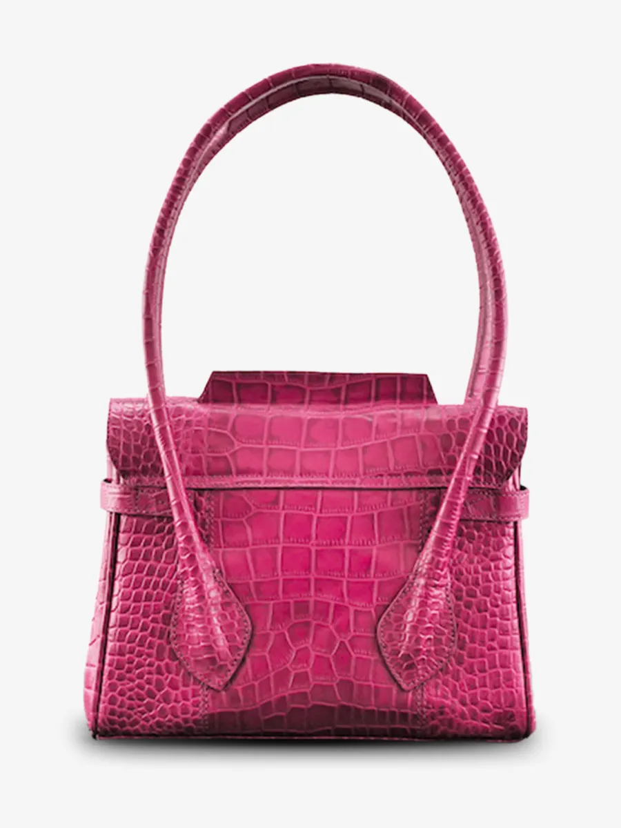 Pink Leather Handbag - Colette S Alligator Cocktail Tourmaline | PAUL MARIUS