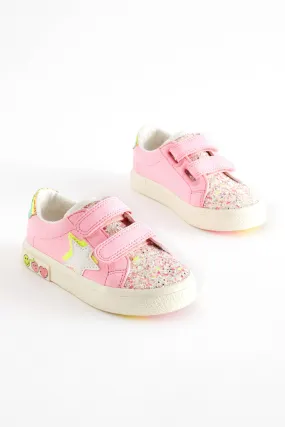 Pink Wide Fit (G) Star Trainers