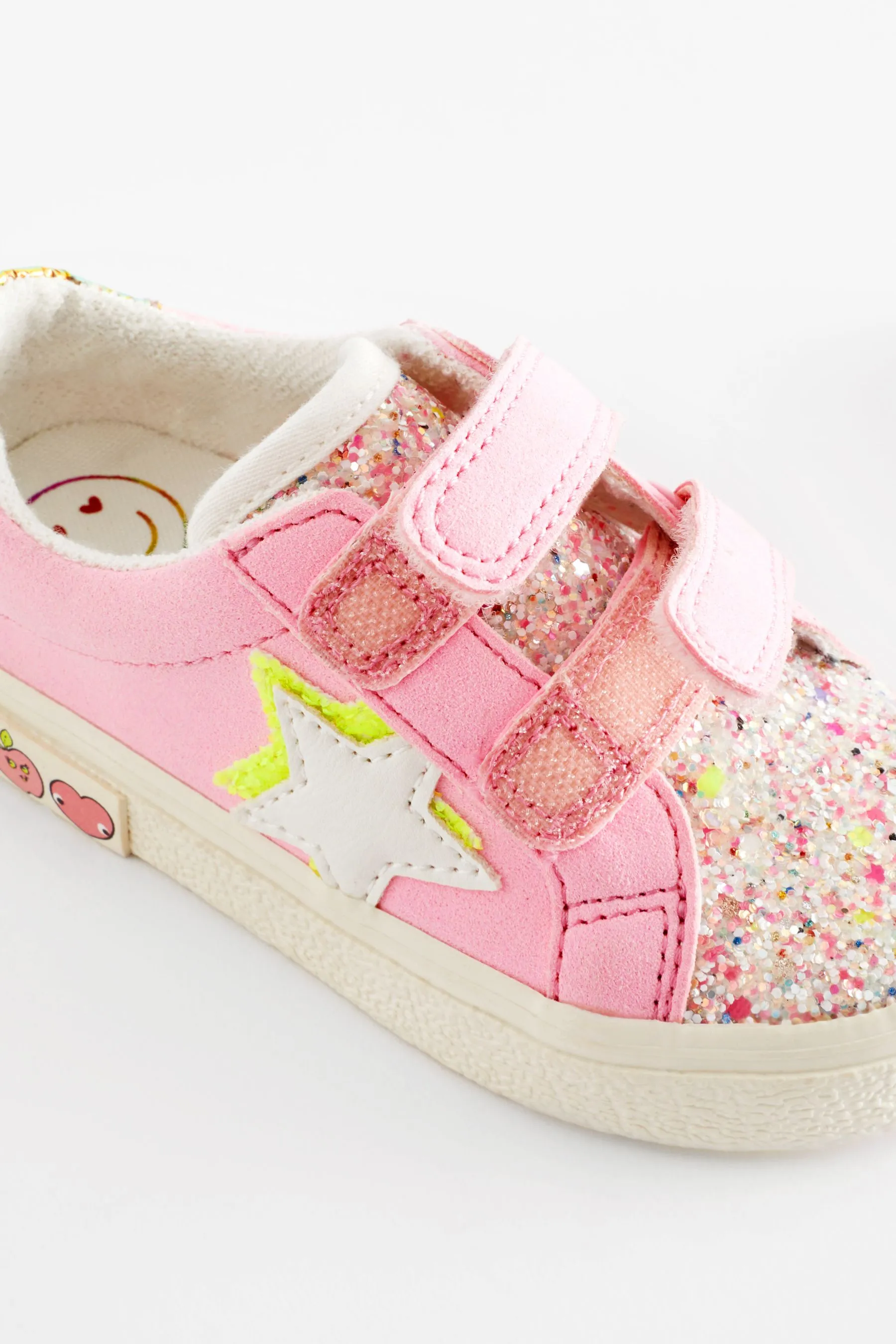 Pink Wide Fit (G) Star Trainers