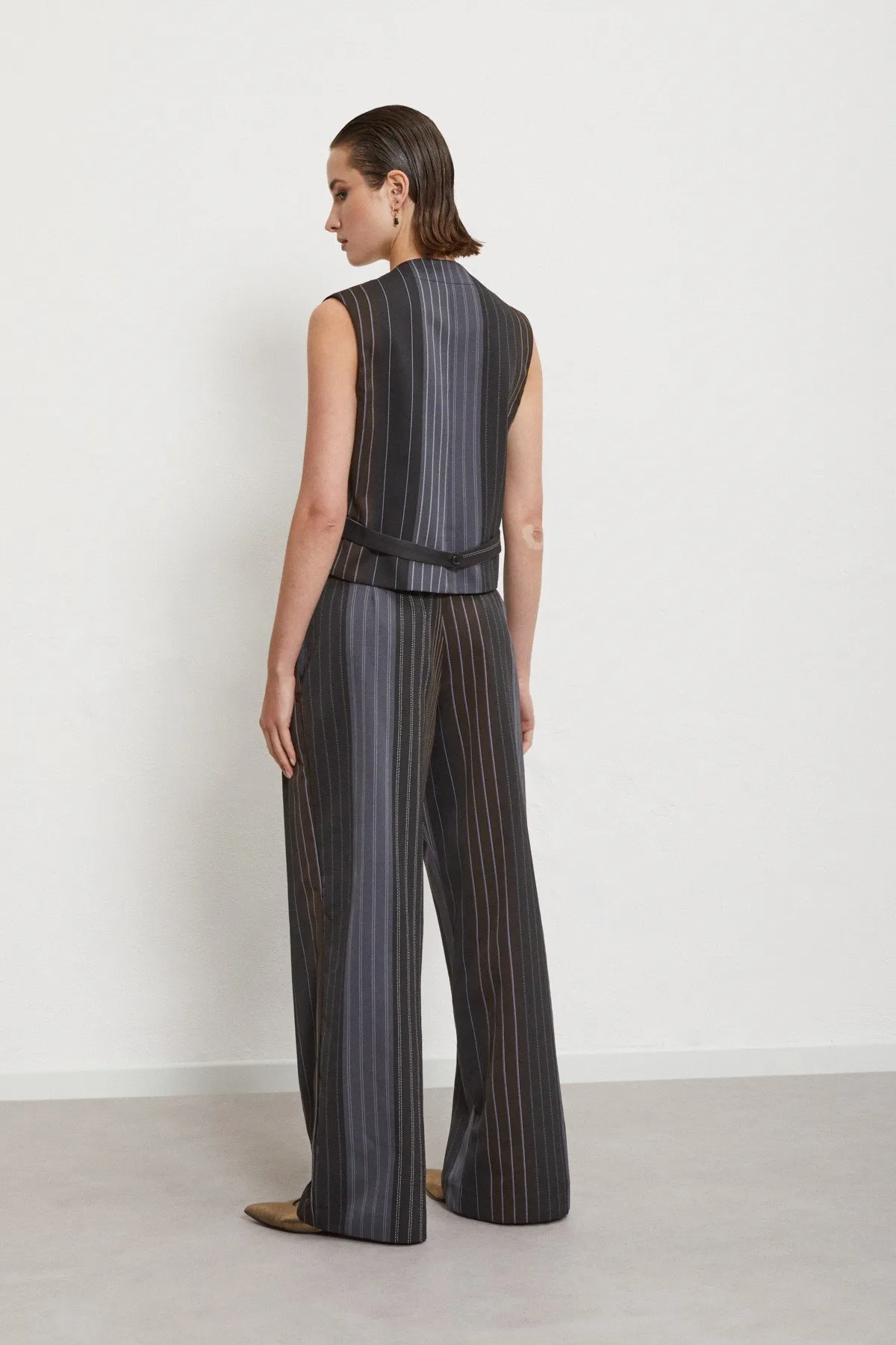 Pinstripe palazzo trousers