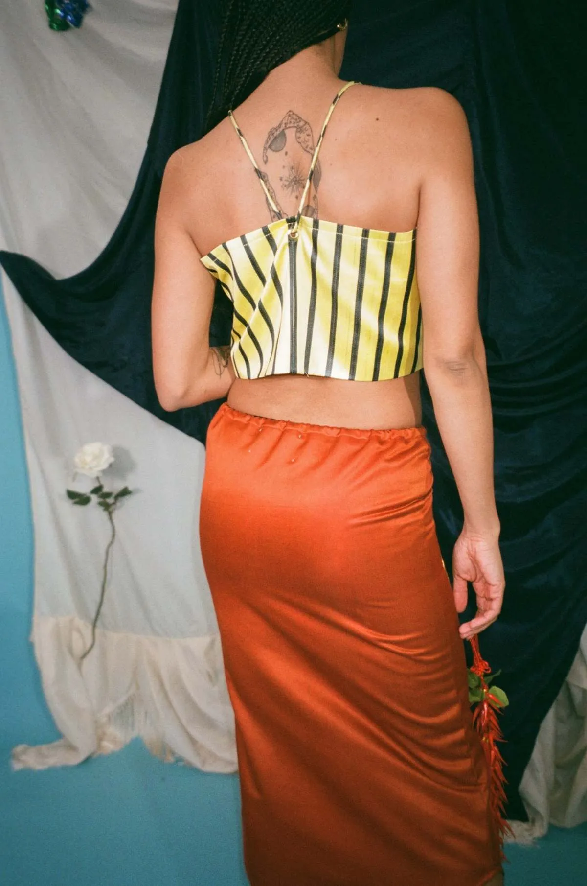 PLAYA SKIRT - ORANGE/ICE