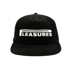 PLEASURES PIT STOP CORDUROY HAT - BLACK