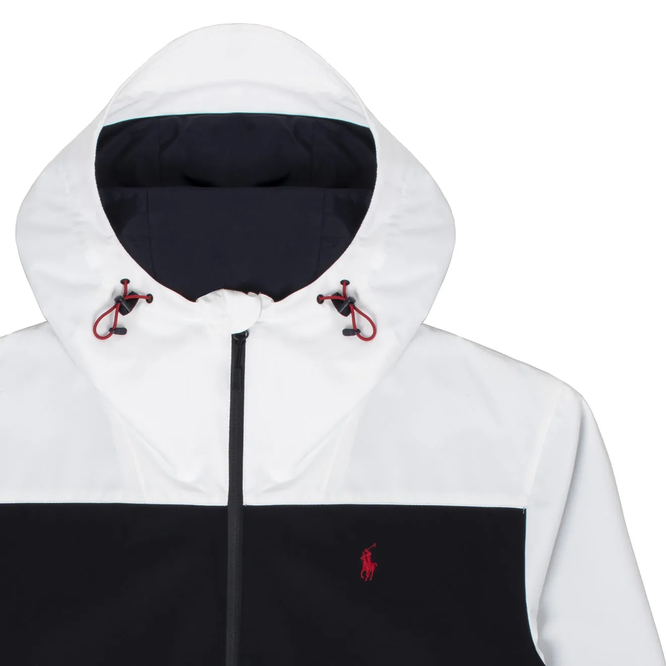 Polo Ralph Lauren Colour-Blocked Hooded Jacket Pure White Multi