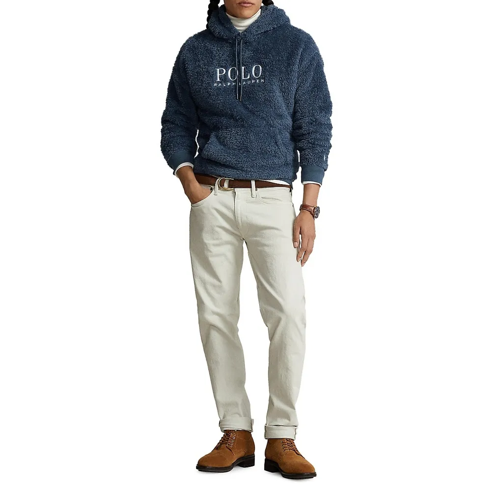 Polo Ralph Lauren Embroidered-Logo Pile Fleece Hoodie