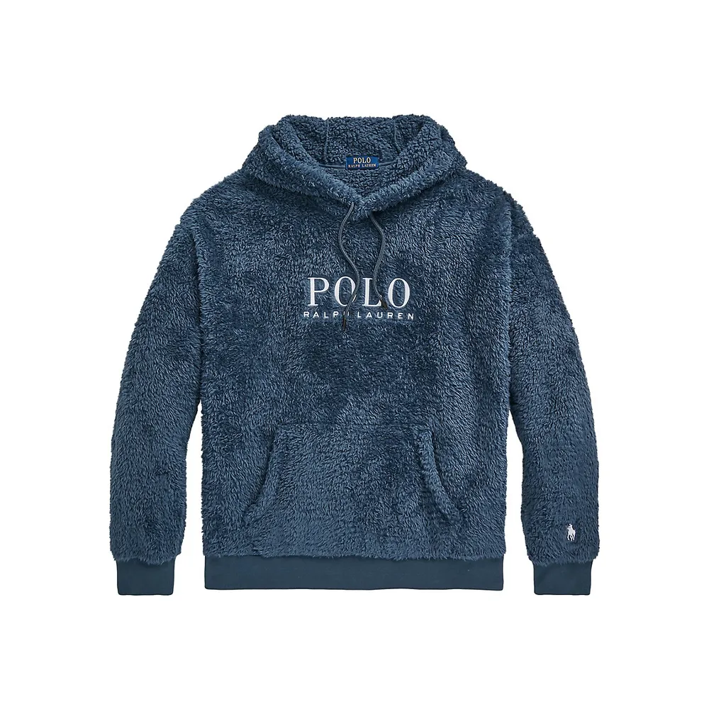 Polo Ralph Lauren Embroidered-Logo Pile Fleece Hoodie