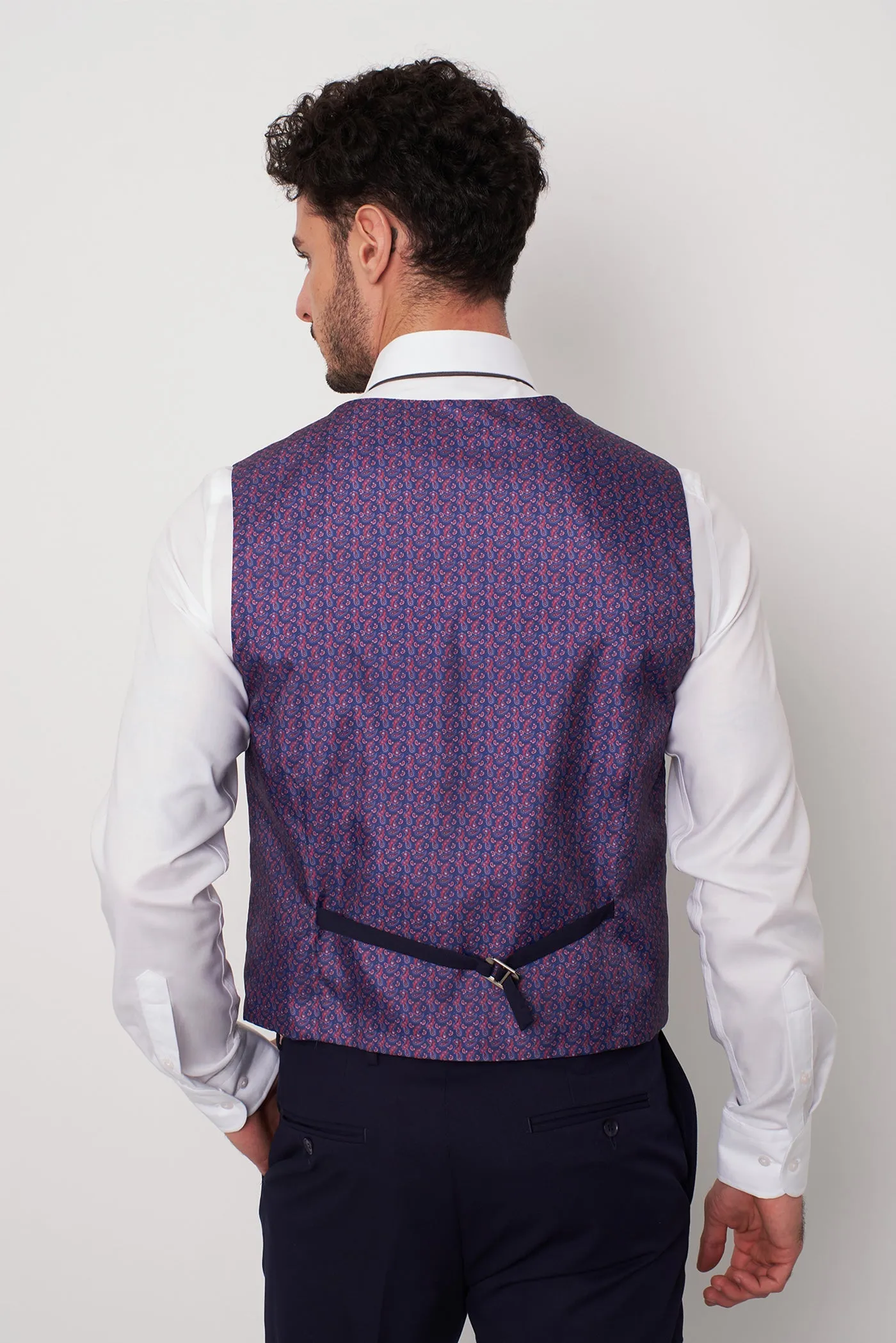 Polyviscose Man Waistcoat Blue