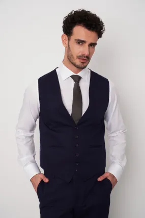 Polyviscose Man Waistcoat Blue