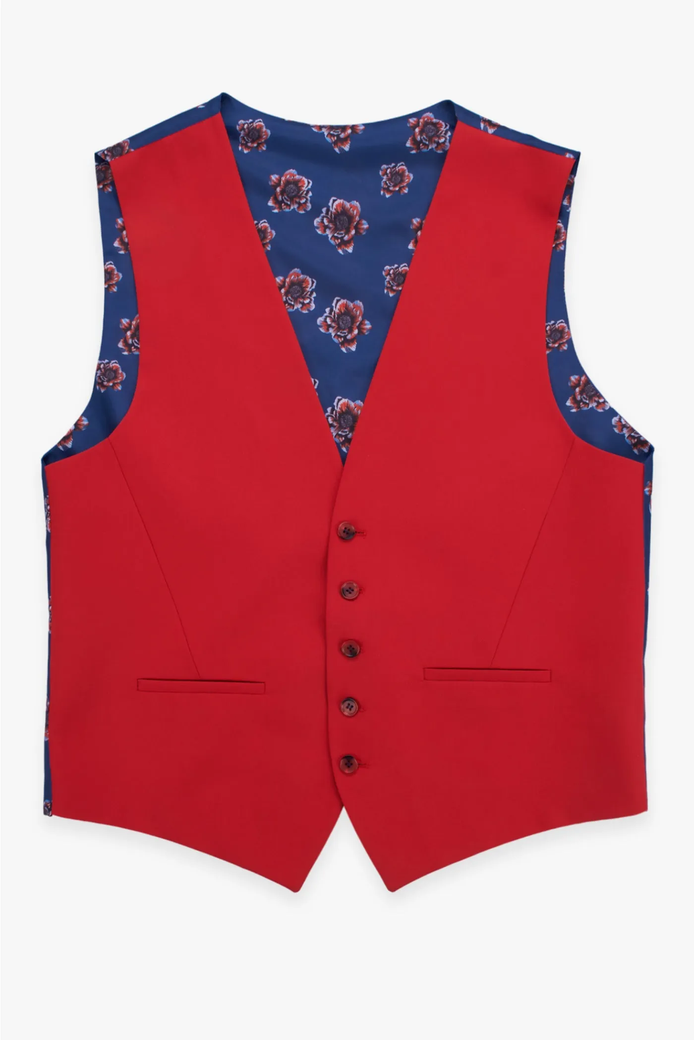 Polyviscose Man Waistcoat Red