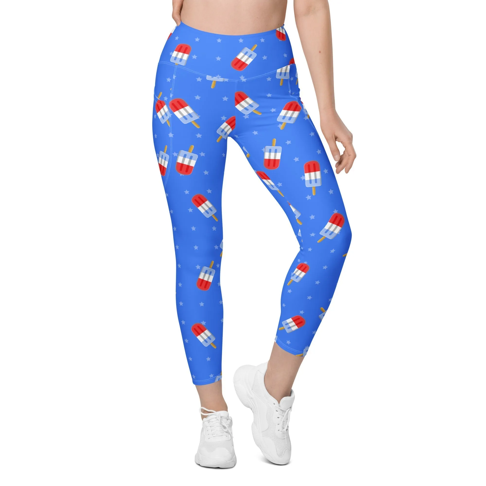 Popsicle Pattern Leggings With Pockets