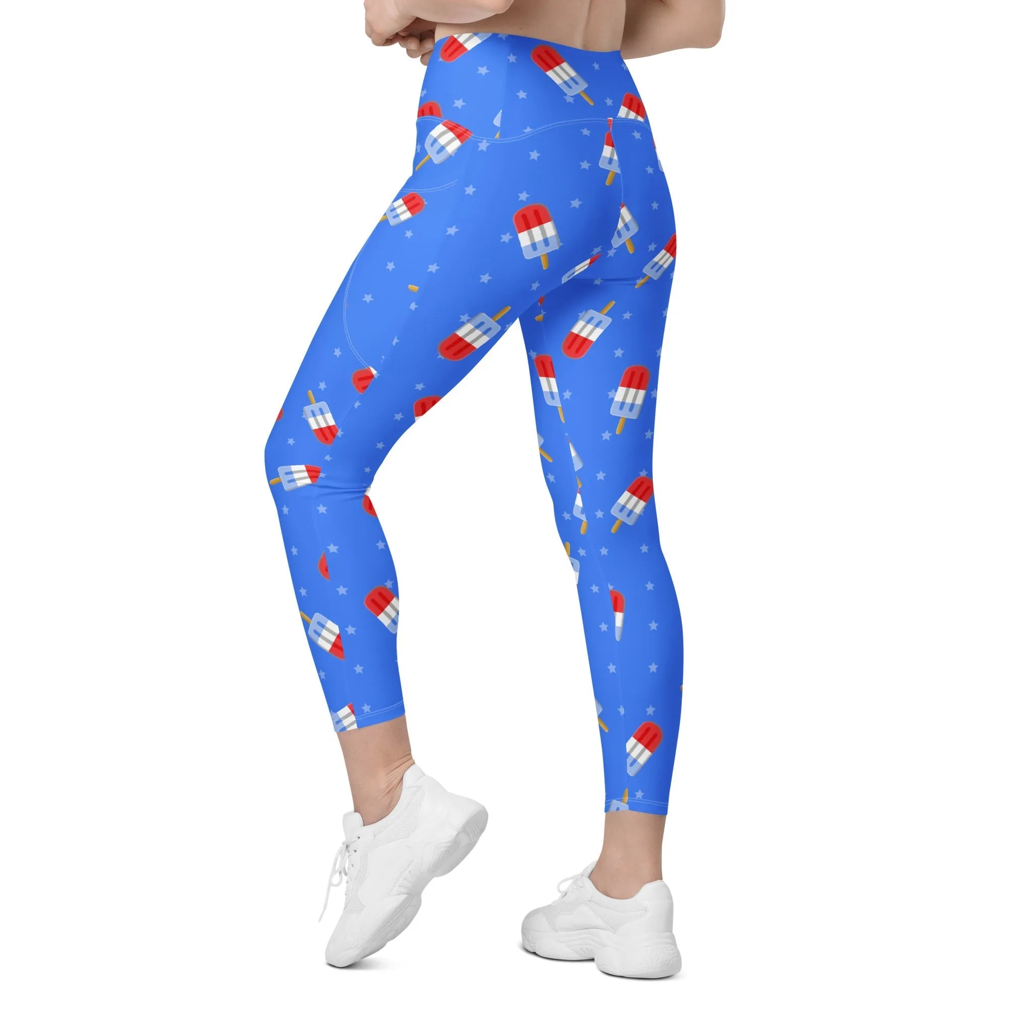 Popsicle Pattern Leggings With Pockets