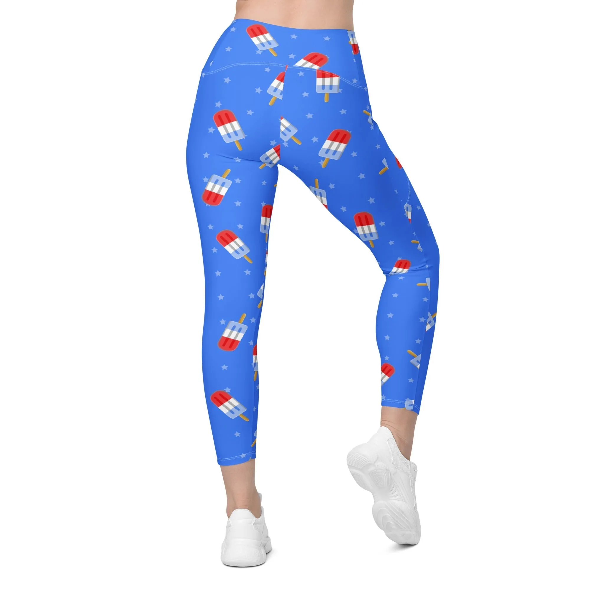 Popsicle Pattern Leggings With Pockets